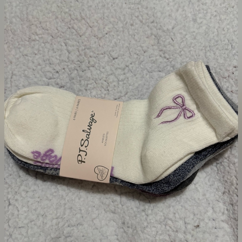 NWT P.J. Salvage Anklet Socks 6 Pairs
